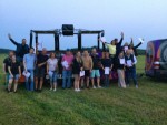 Hoogstaande ballon vaart gestart op opstijglocatie Zaltbommel op maandag 19 augustus 2024